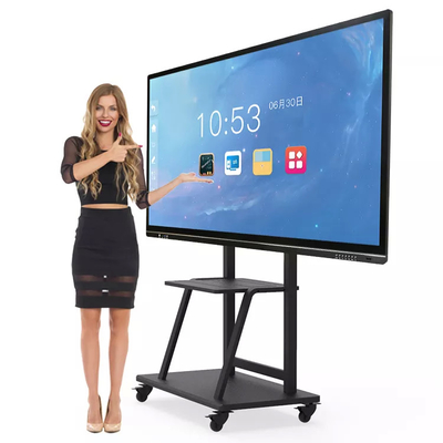 Mobile Electronic Smart Board , IR Touch With 20 Points 4k Interactive Whiteboard