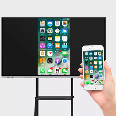 Mobile Electronic Smart Board , IR Touch With 20 Points 4k Interactive Whiteboard