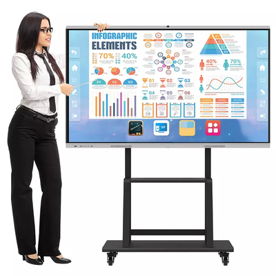 4K 98 Zoll-wechselwirkendes Anzeigen-Touch Screen elektronisches weißes Brett
