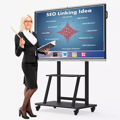 WIFI 2.4GHz 5GHz 110 Zoll-Smart-Brett Digital wechselwirkendes Whiteboard